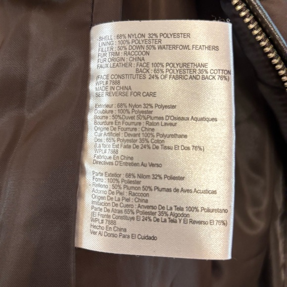 Michael Kors puffer with removable fur collar, chocolate brown, size M - Picture 2 of 6